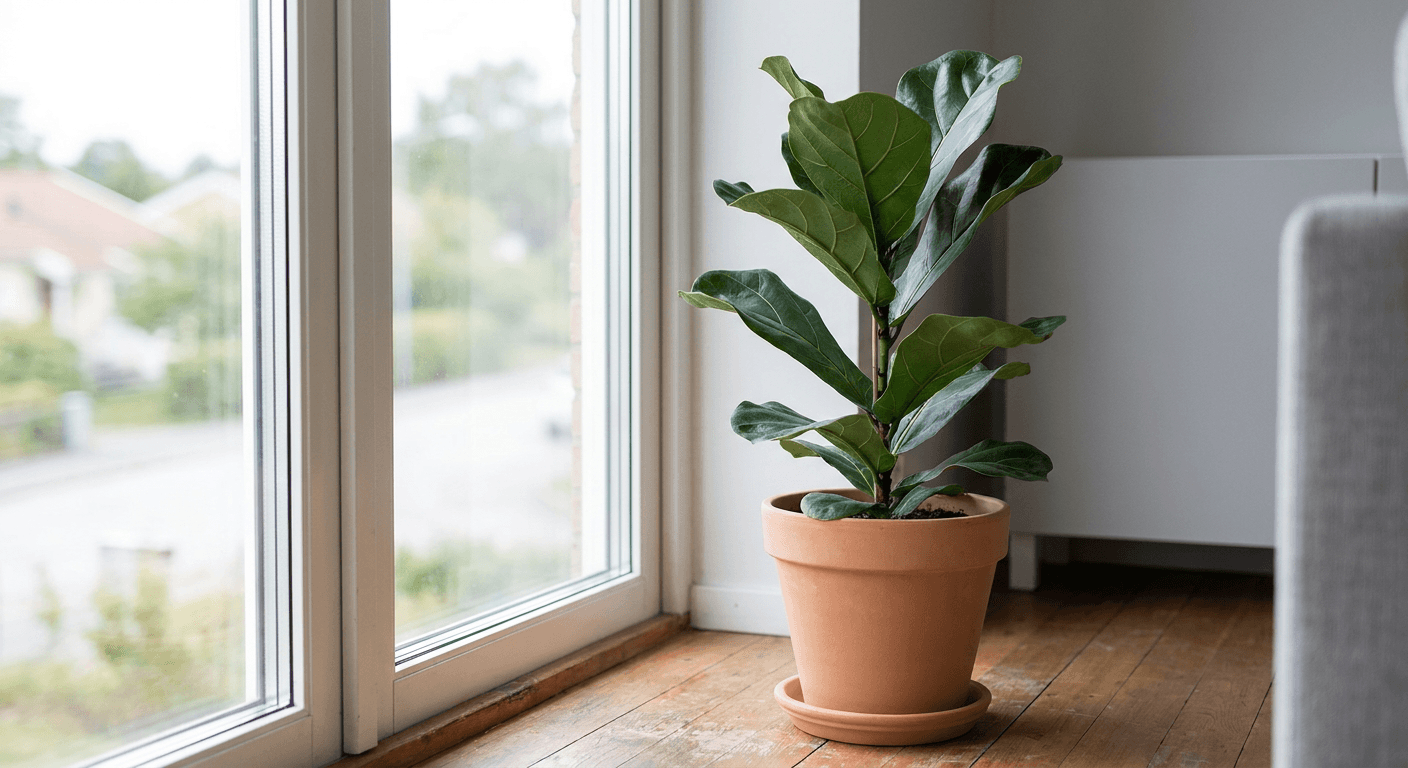 Fiolfikus 'Compacta' – stora fiolformade blad