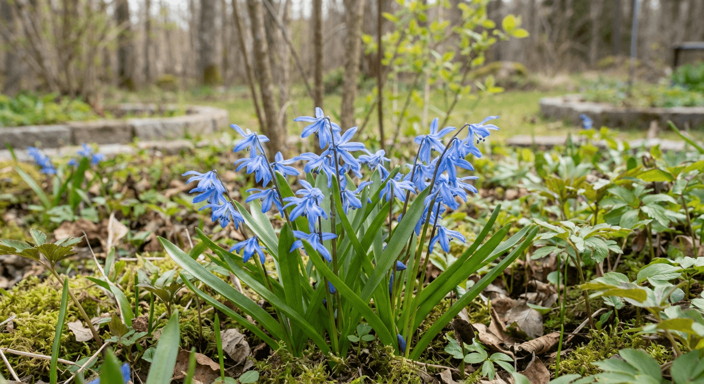 Rysk blåstjärna – vårblommande lökväxt