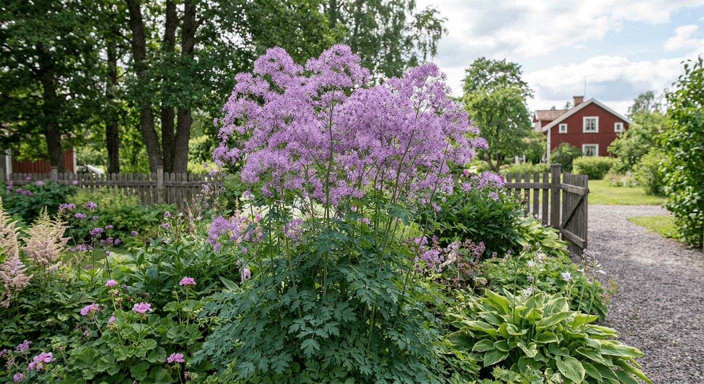 Violruta – luftig perenn med violetta blommor