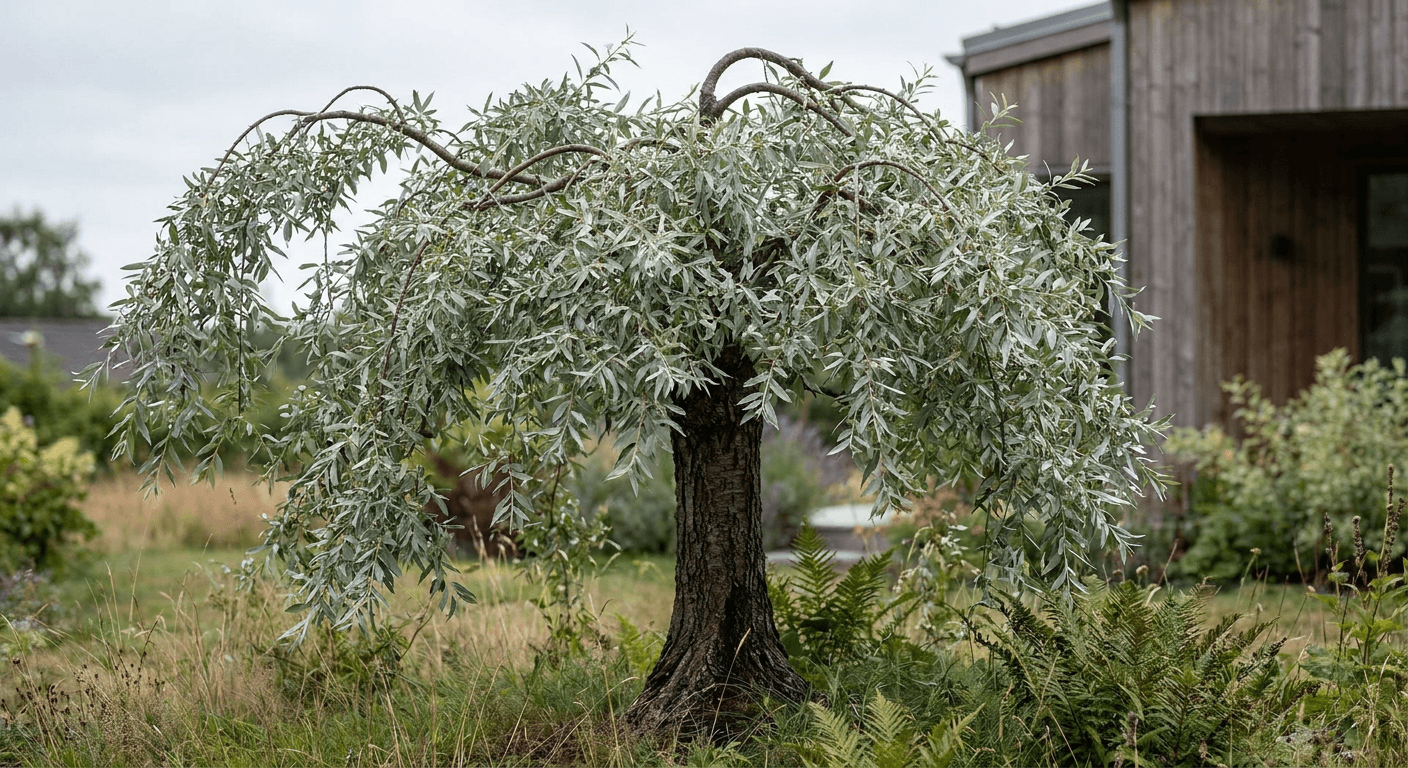 Hängsilverpäron – silverglänsande prydnadsträd