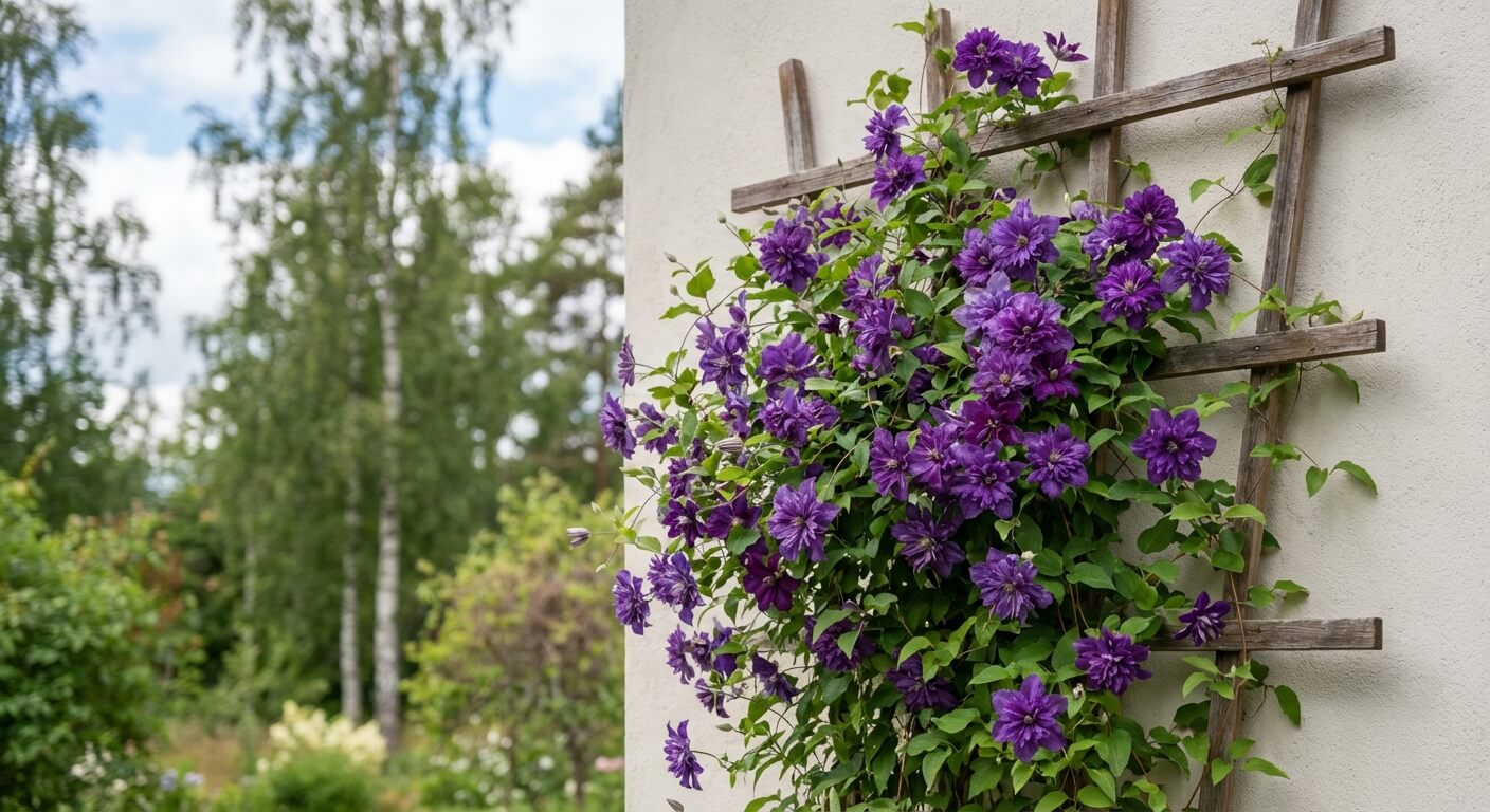 Italiensk klematis 'Purpurea Plena Elegans'