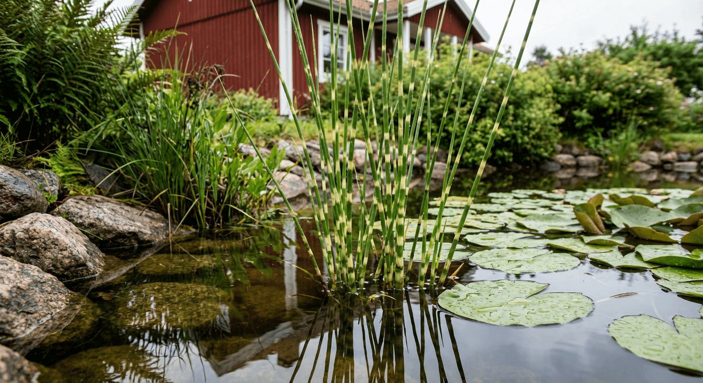 Säv 'Zebrinus' – randiga strån för dammkanten