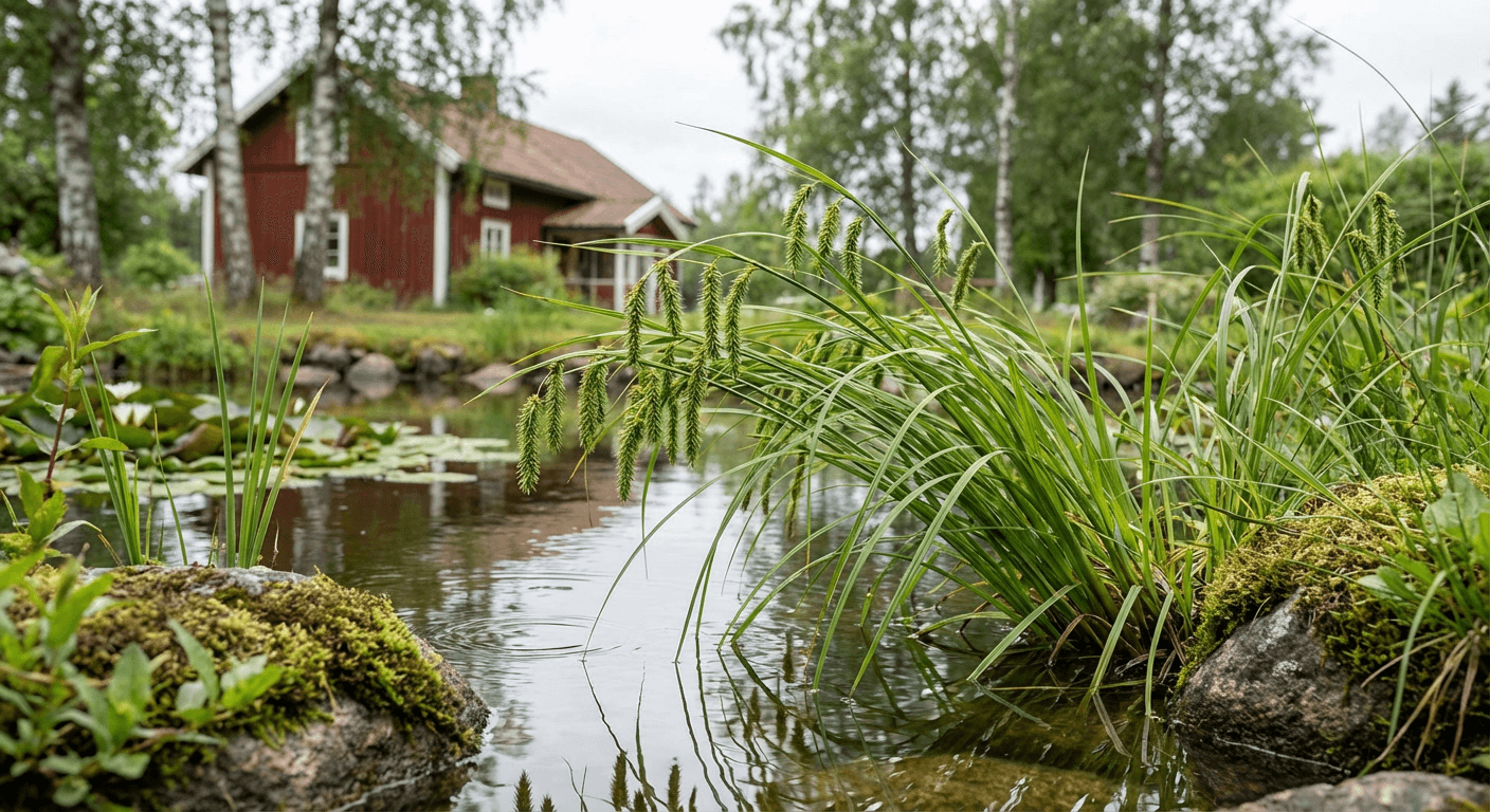 Slokstarr – vattenväxt för dammar och fuktiga stränder