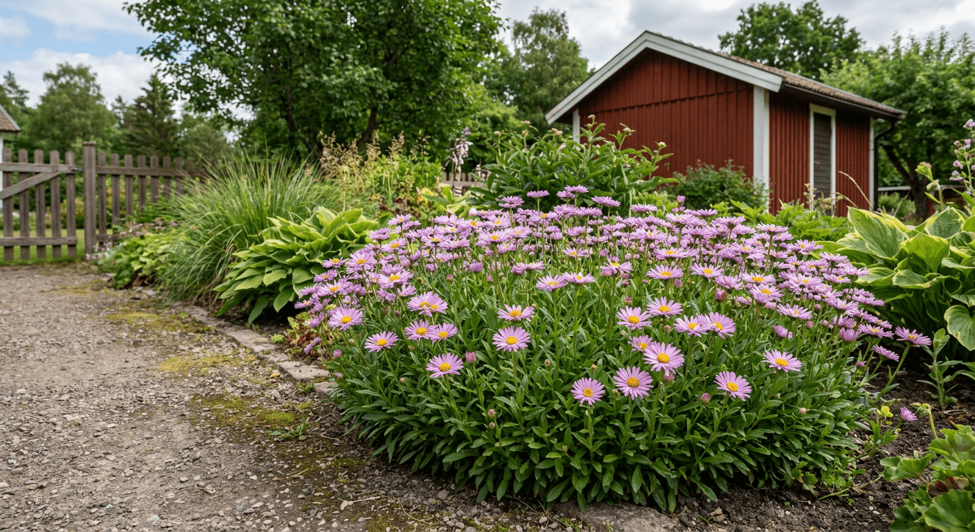 Alpaster – lågväxande perenn med lila försommarblommor