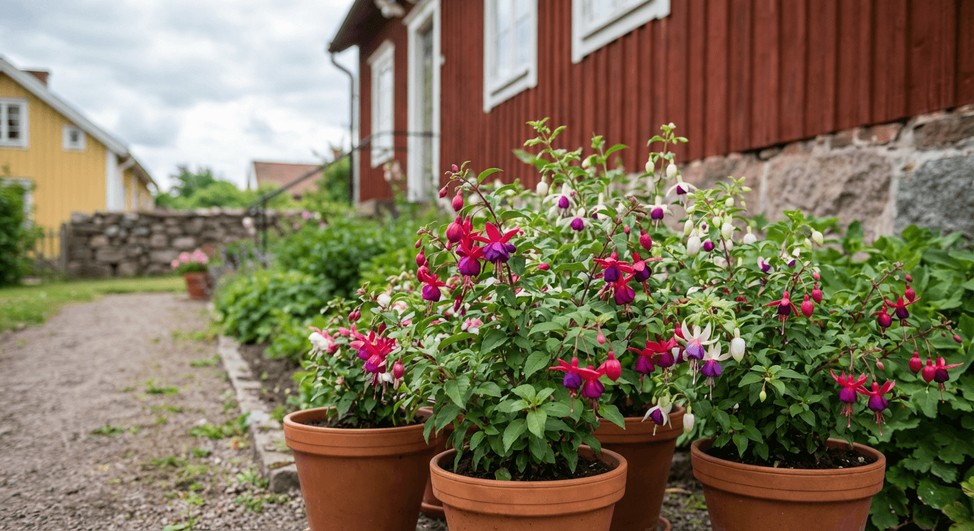 Prakfuchsia – blommar från juni till september