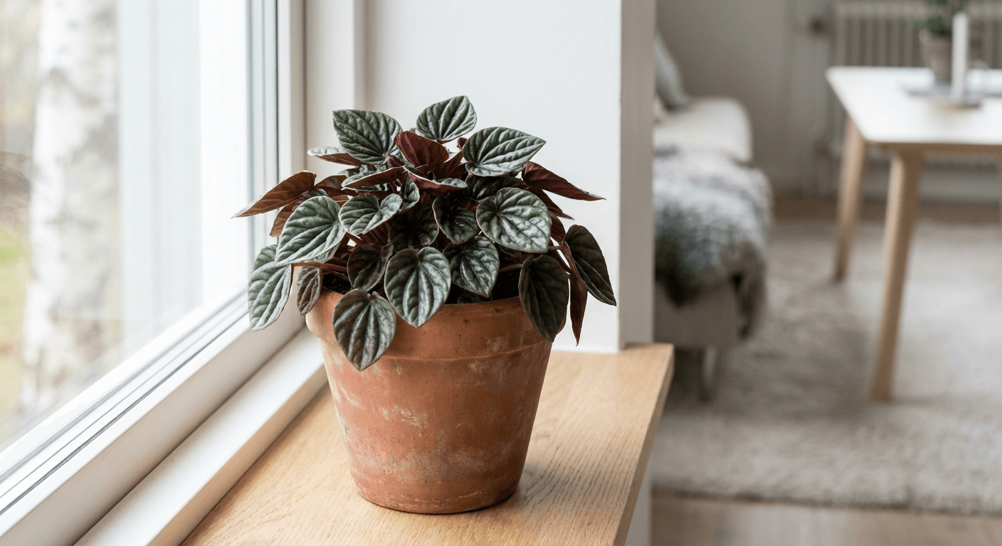 Peperomia 'Rosso' – röda bladundersidor i kompakt format
