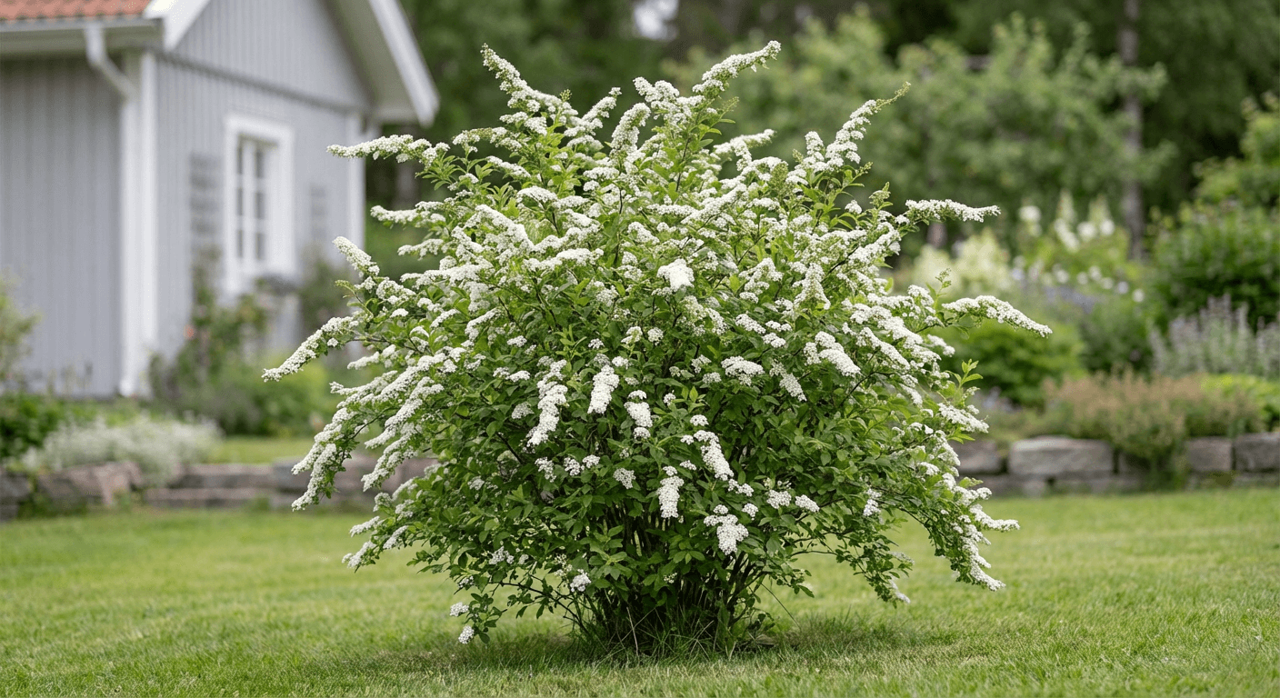 Praktspirea 'Grefsheim' – vit vårblommare