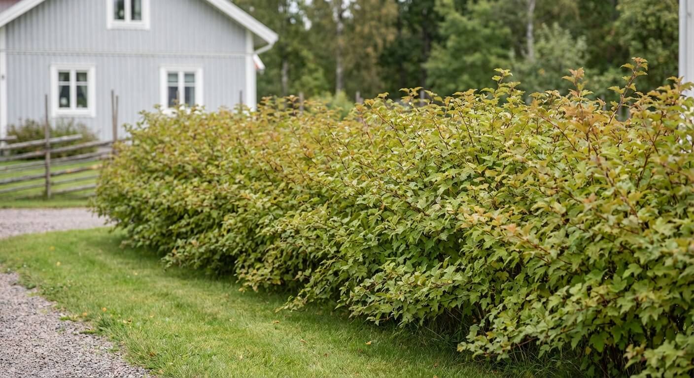 Krushagtornspirea 'Crispa' – låg häckväxt med höstfärg