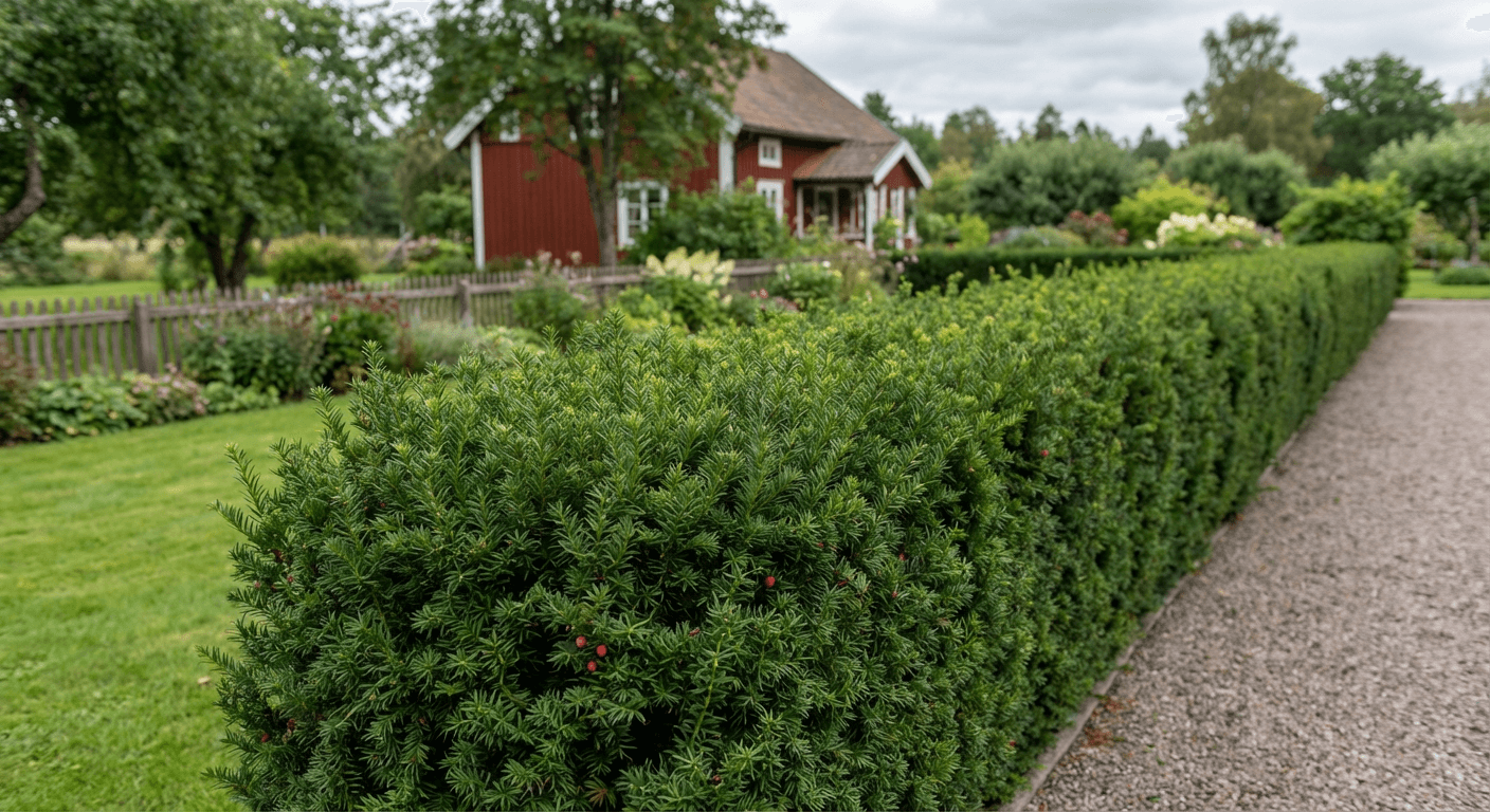 Hybrididegran – härdig häck för sol och skugga