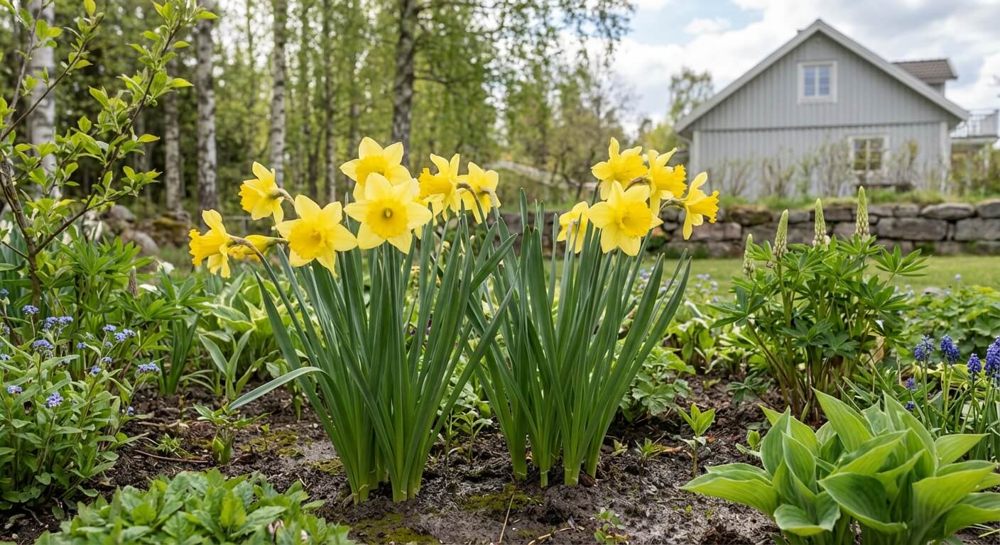 Påsklilja 'Carlton' – gul vårblomma för svenska trädgårdar