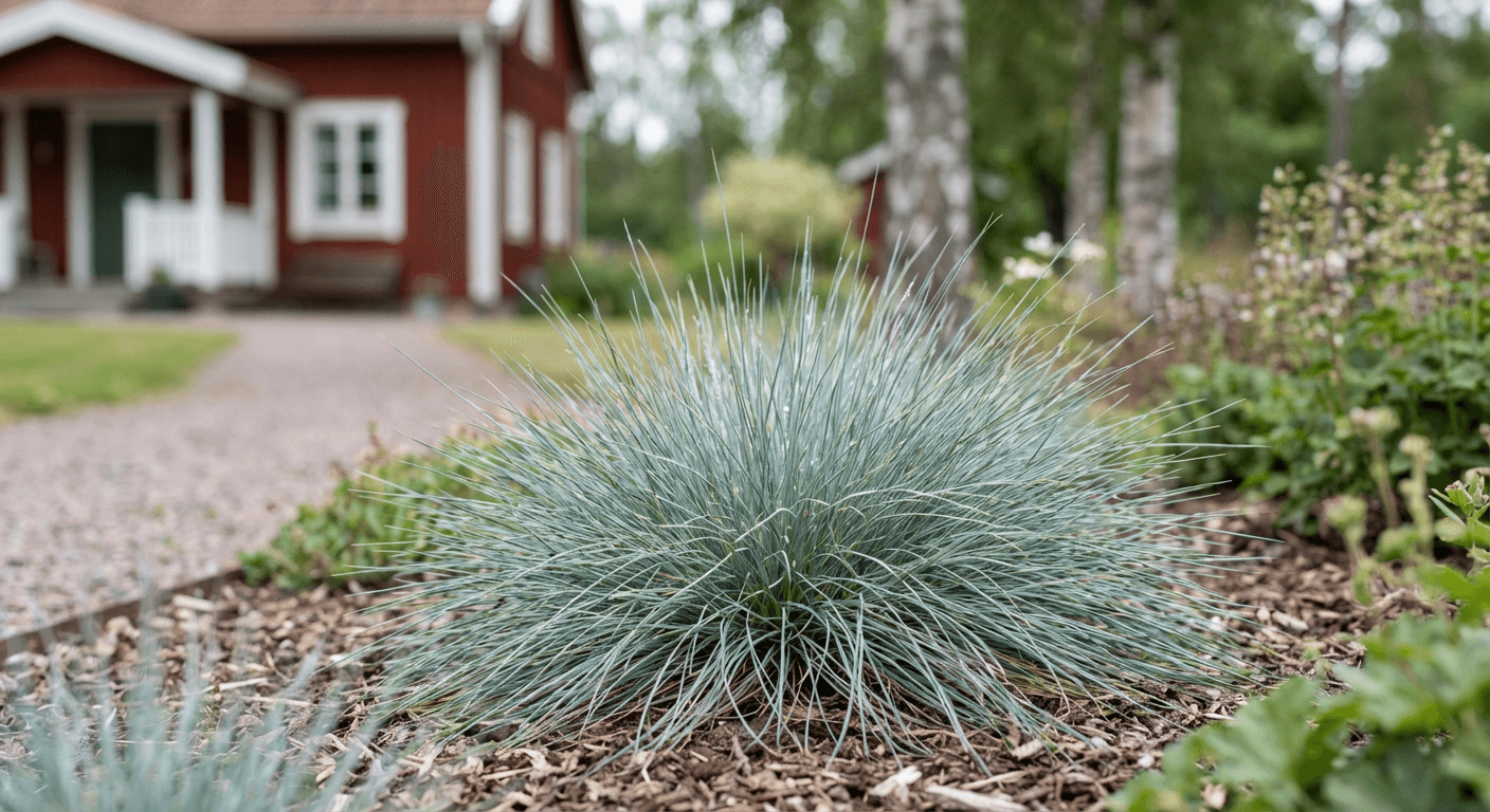 Blåsvingel 'Elijah Blue' – silverblå tuva för stenpartier och rabatter