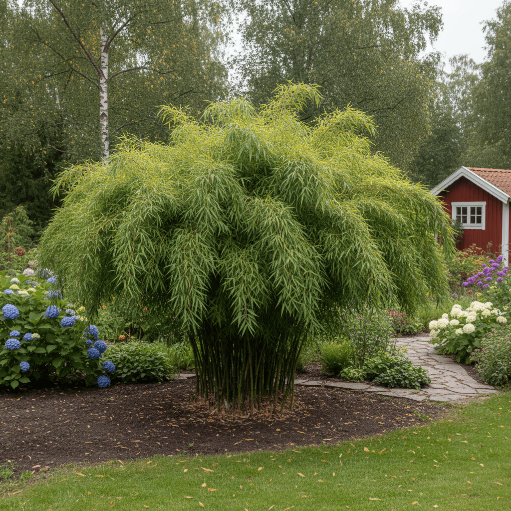 Fargesia murielae – tuvbildande bambu för svenska trädgårdar