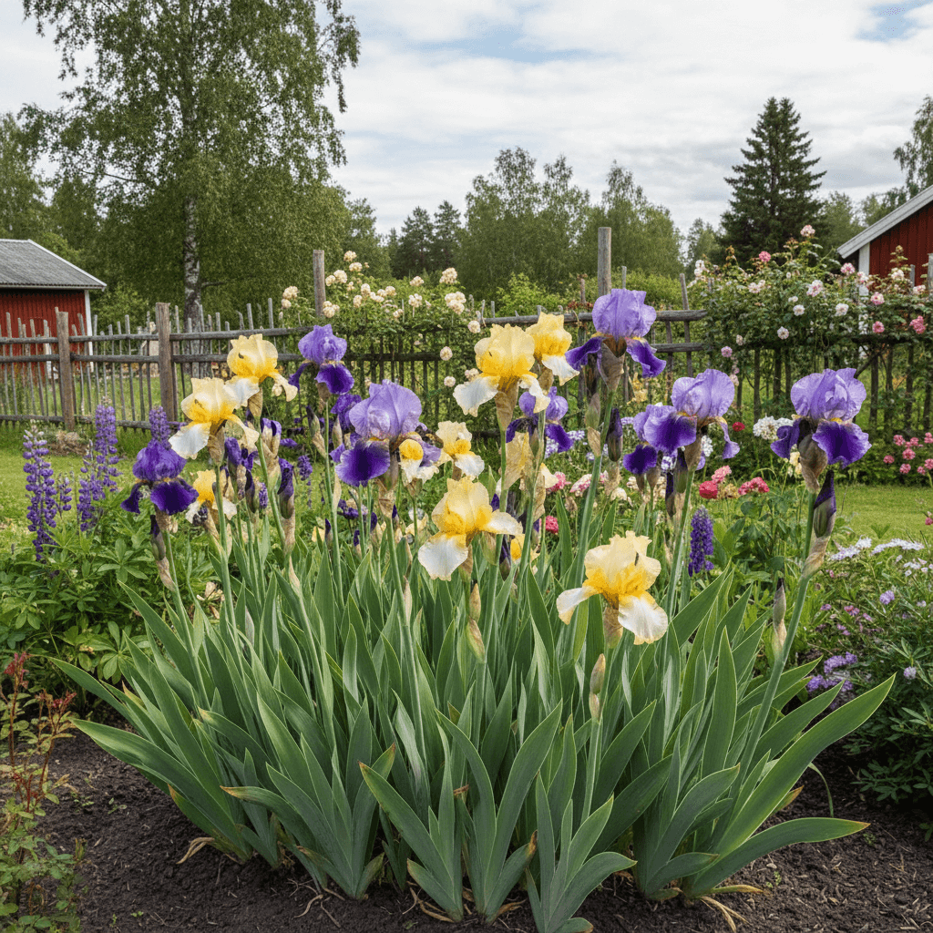 Trädgårdsiris – blomning i maj och juni