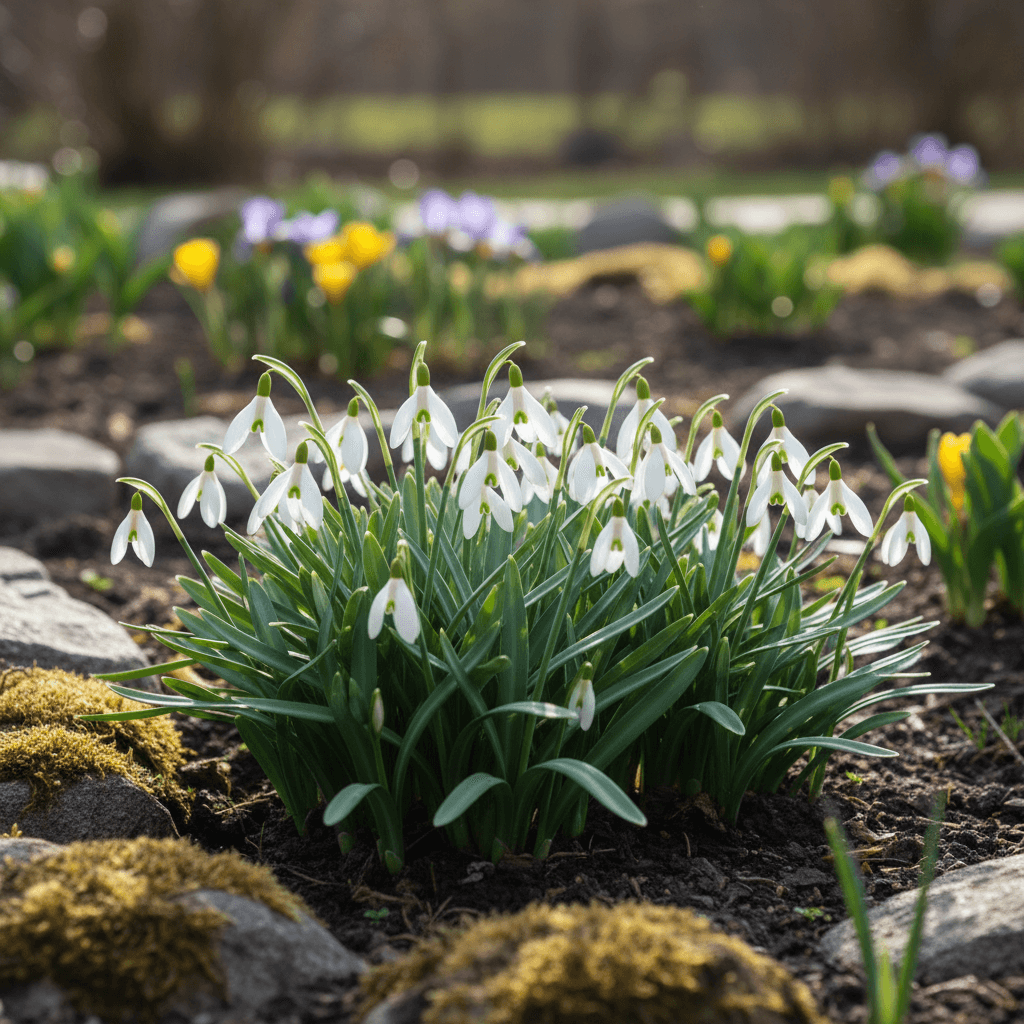 Snöklocka – vårblommare som blommar i mars