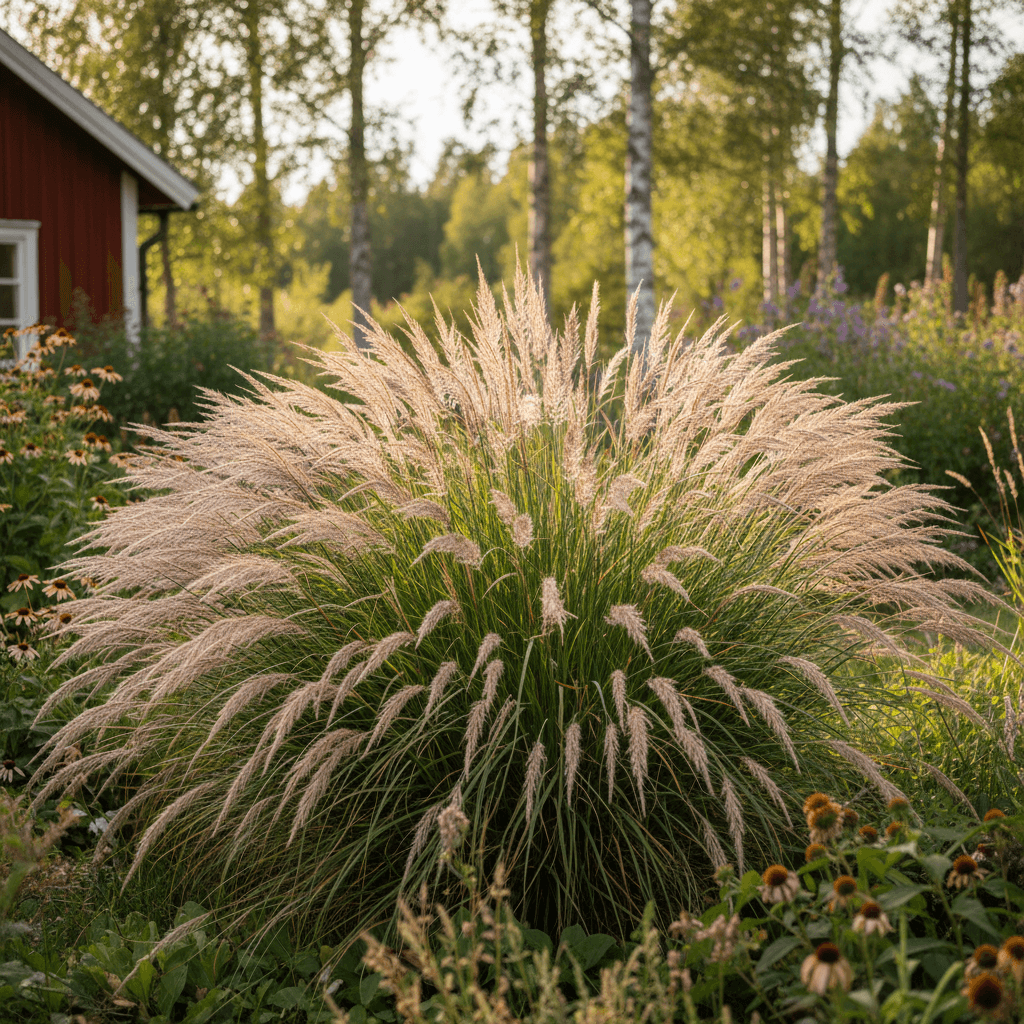 Orientaliskt lampborstgräs – elegant prydnadsgräs