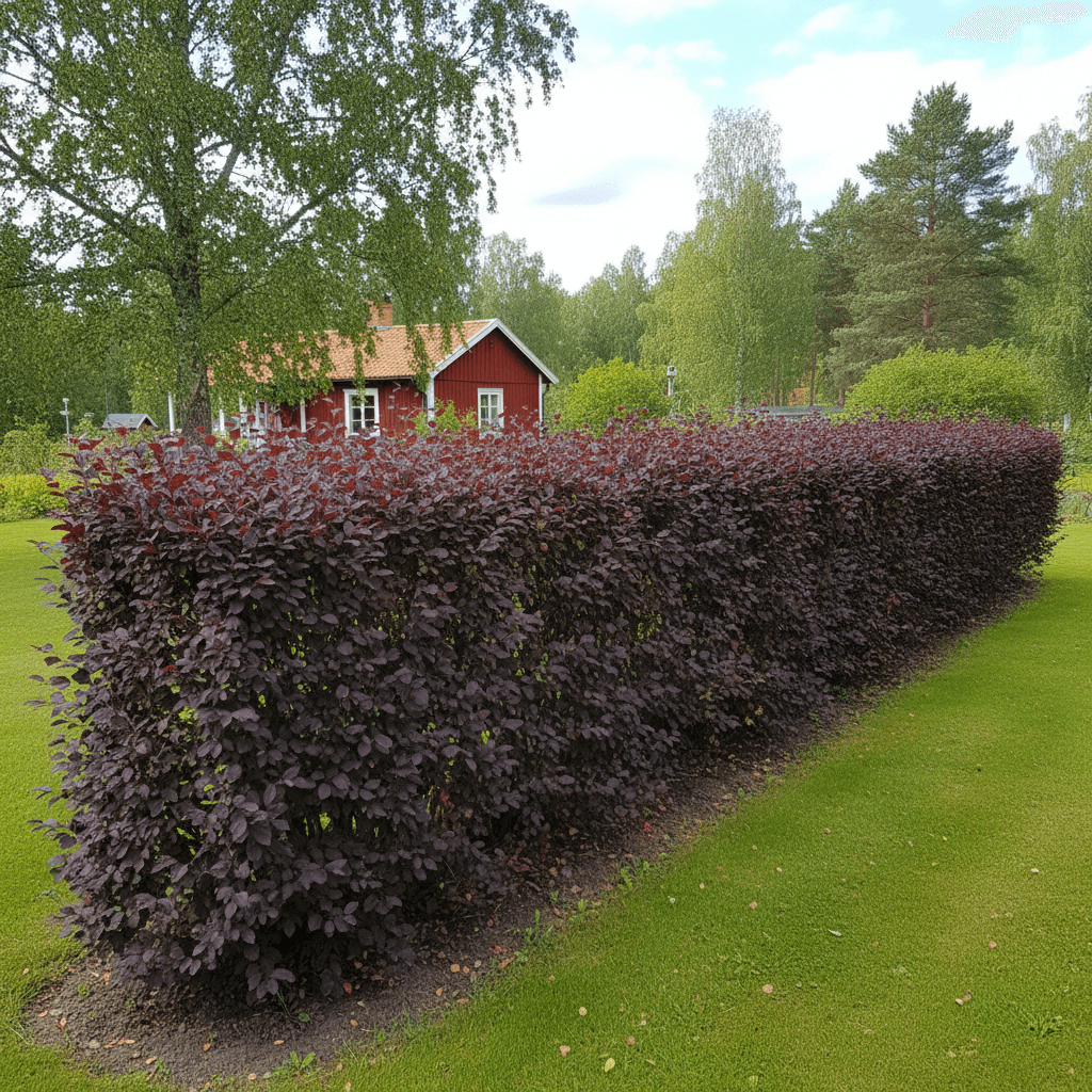 Smällspirea 'Diabolo' – mörkbladig prydnad