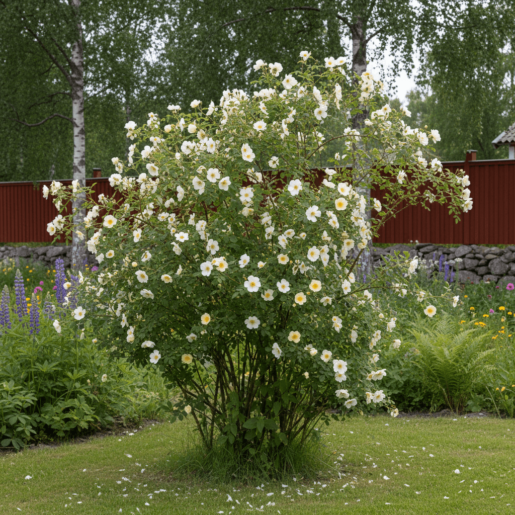 Pimpinellros – härdig vildros med svarta höstnypon