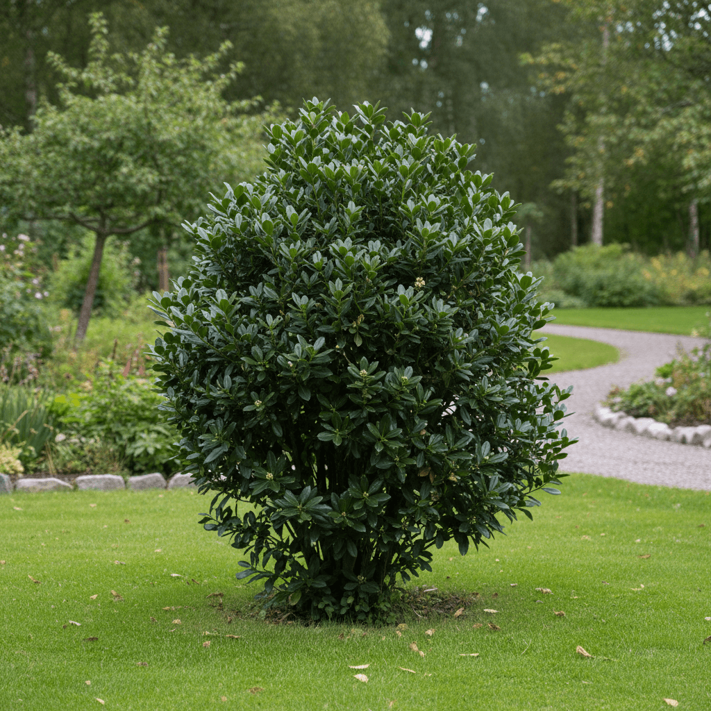 Skimmia japonica – röda bär från höst till vår