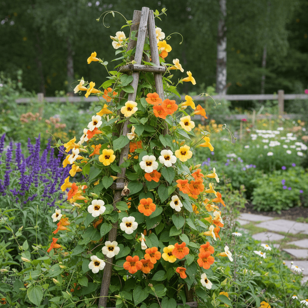 Svartöga – klätterväxt med mörkt blomöga