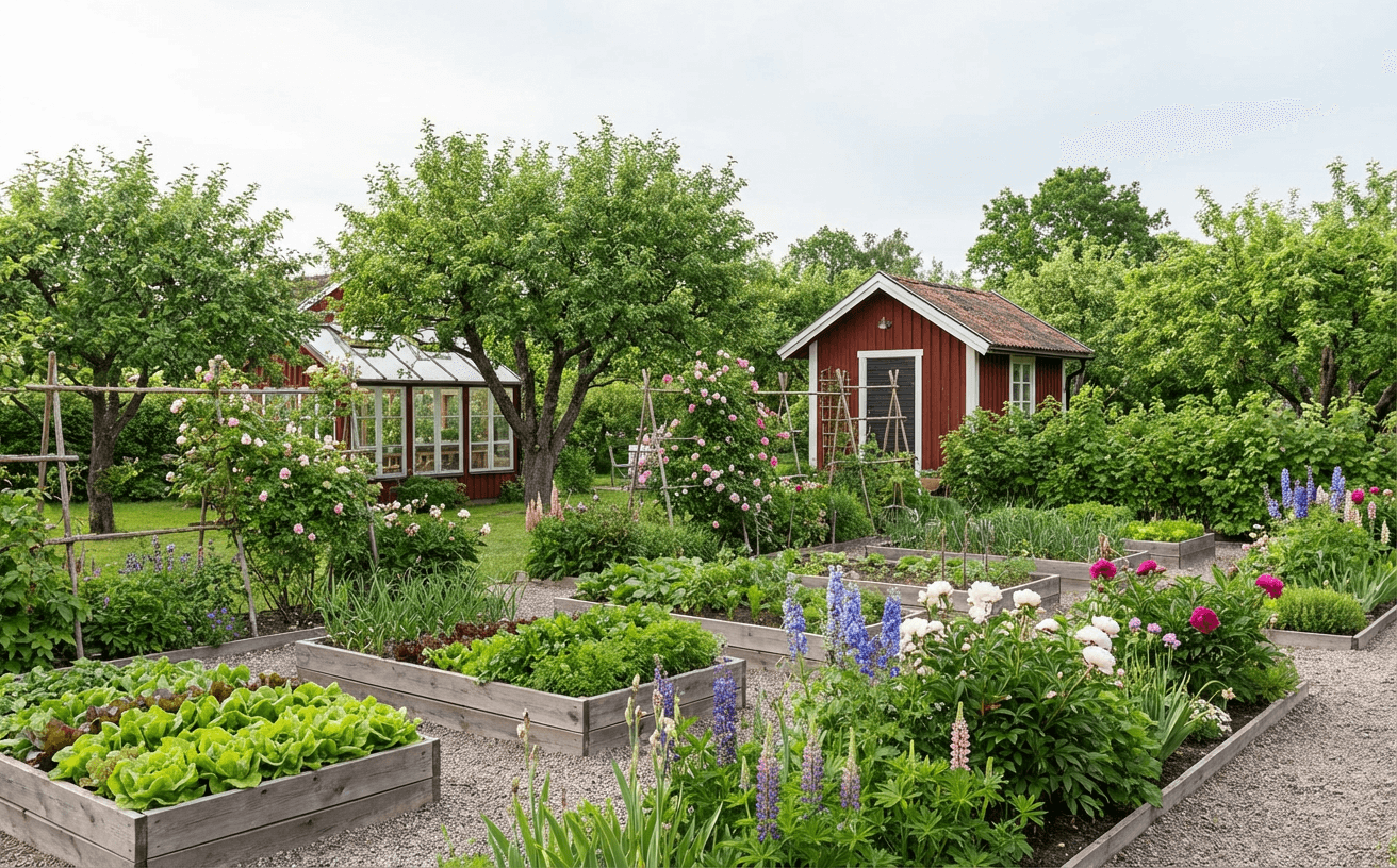 Juni i trädgården